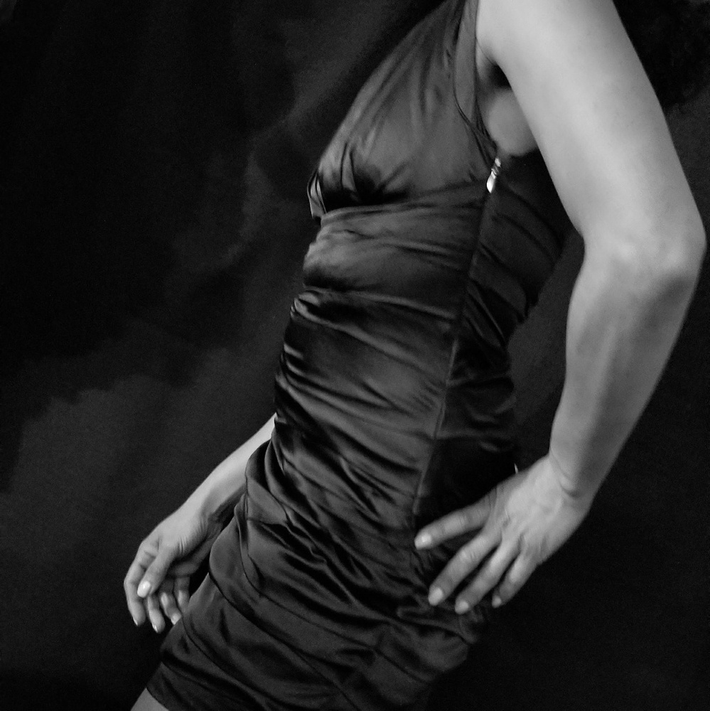 Black mini cocktail dress